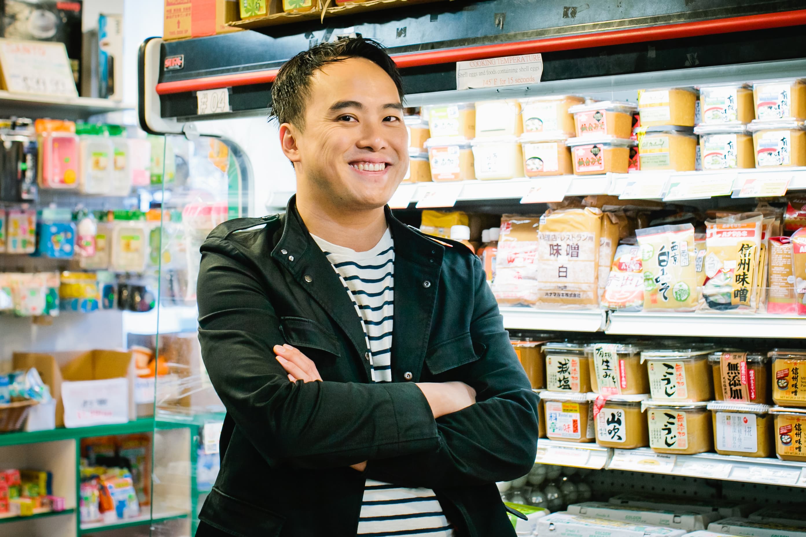 Mike Lee in a Japanese grocery aisle