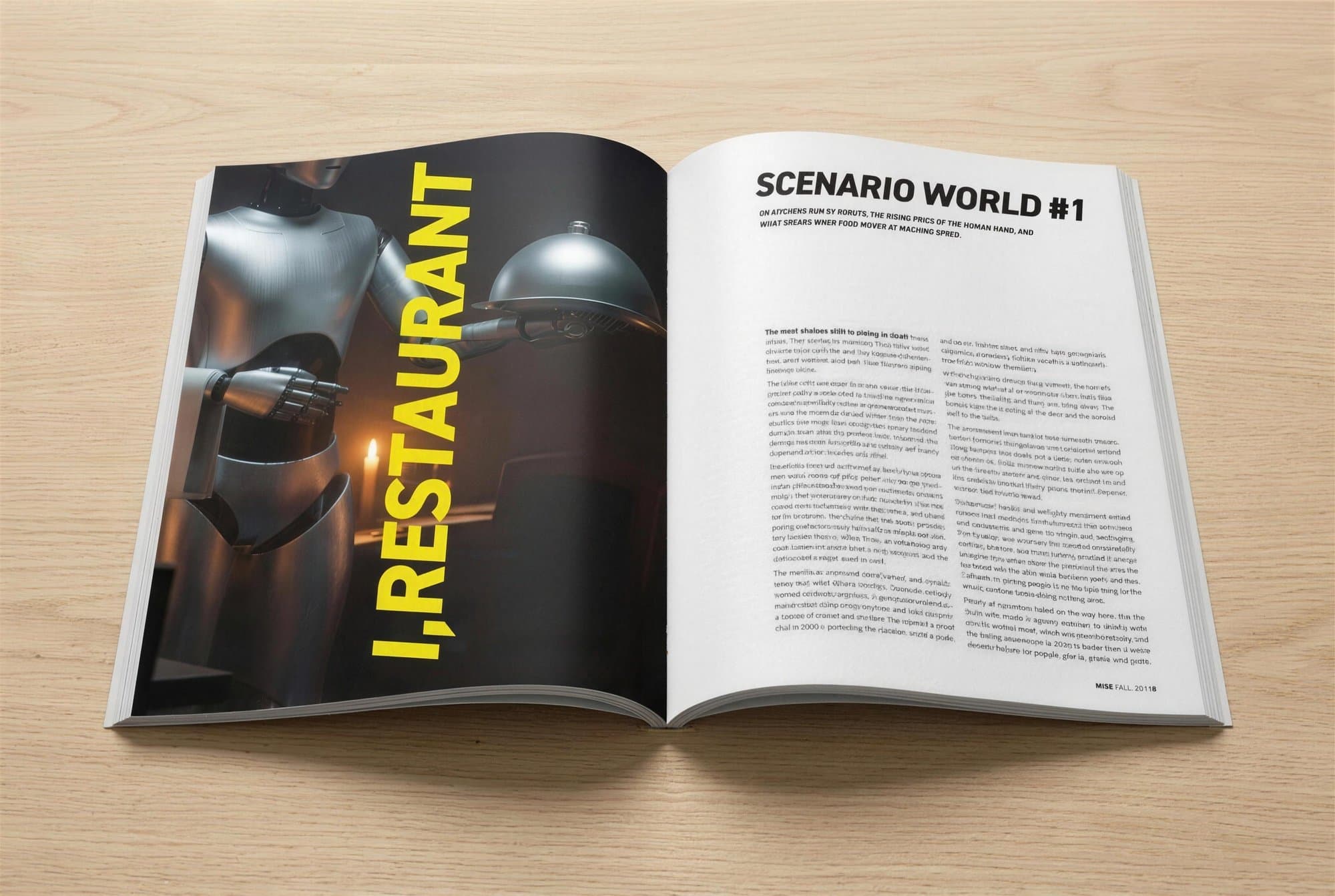 MISE 02 spread: I, Restaurant scenario opener